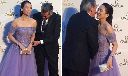 Chương Tử Di gợi cảm và thân thiết bên chủ tịch đại gia