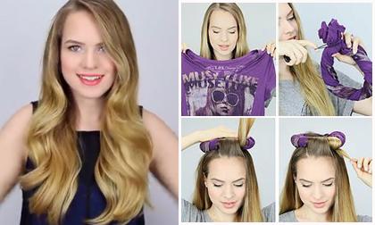 Tự làm tóc xoăn bồng bềnh chỉ với 1 chiếc áo