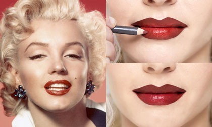 Tạo đường cong môi đỏ như ngôi sao huyền thoại