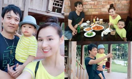 Lã Thanh Huyền rạng rỡ đi chơi cùng chồng và con trai