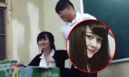 Cô giáo hotgirl bị học sinh trêu đùa đo chiều cao