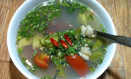 Nấu canh ngao chua  thanh mát cho ngày nắng