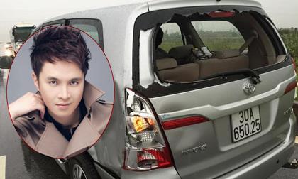 Nhật Tinh Anh bị tai nạn nghiêm trọng, ô tô 'xoay 3 vòng'