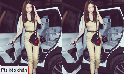 Ngọc Trinh photoshop khiến chân dài bất thường