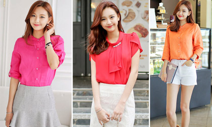 Áo sơ mi sắc màu xinh tươi cho dân công sở