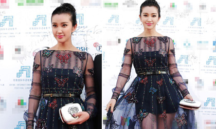 Lý Băng Băng khoe chân dài với váy xuyên thấu 