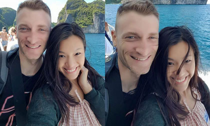 Phương Vy và chồng Tây tươi rói đi nghỉ mát cùng nhau