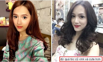 Hương Giang Idol 'già đanh' với tóc đen xoăn
