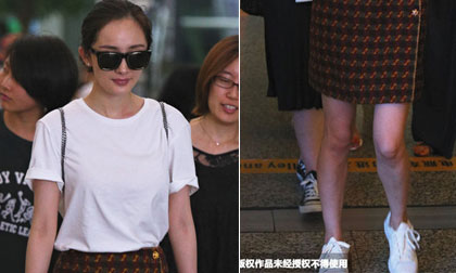 Dương Mịch lộ đôi chân gầy như 'que củi'