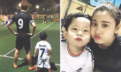 Tim và con trai Sushi 'kết hợp ăn ý' trên sân cỏ