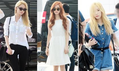 SNSD ấn tượng với màu tóc mới nổi bật ở sân bay