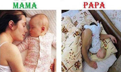 'Phát sốt' với bộ ảnh hài hước về cách chăm con của bố và mẹ