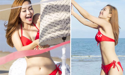 Minh Hằng khoe đường cong 'mướt mắt' với bikini