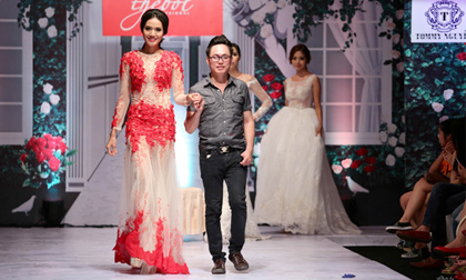 Quanh Đi tỏa sáng trong trang phục da hội cưới