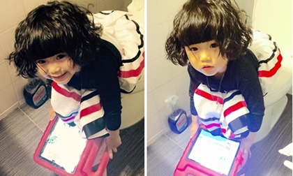 Thúy Nga lo lắng vì con gái quá nghiện iPad