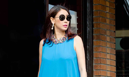 Hoa hậu Hà Kiều Anh yêu kiều trên đường phố Mỹ