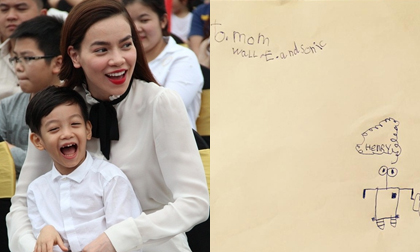 Hồ Ngọc Hà cảm động khi được con trai vẽ tặng thiệp