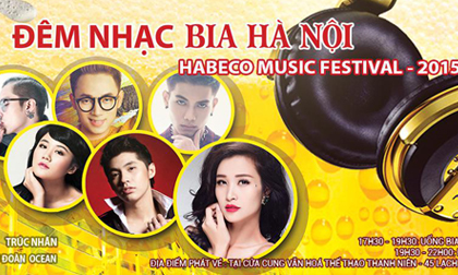 Dàn sao khủng hội ngộ tại đêm nhạc 'Bia Hà Nội 2015' tại Hải Phòng