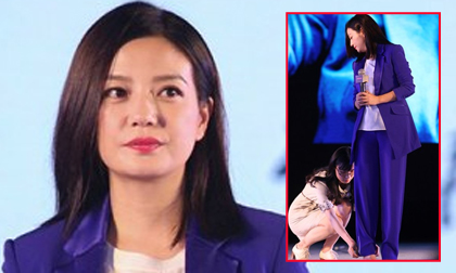 Triệu Vy 'mất điểm' vì để trợ lý cúi xuống chỉnh trang phục