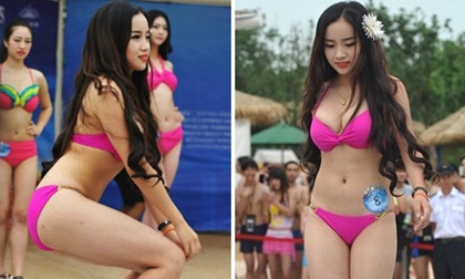 Thí sinh Miss Bikini Trung Quốc với màn tạo dáng 'nóng sân khấu'