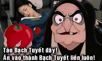 Dân mạng phát sốt với ảnh chế 'cứu' dáng ngủ của Hoa hậu Kỳ Duyên 