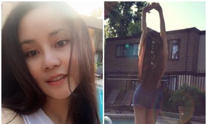 Vy Oanh khoe dáng chuẩn sau hơn 2 tháng sinh con