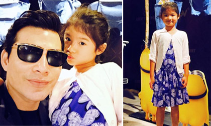 Trần Bảo Sơn vui vẻ đưa con gái đi xem phim