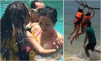 Phương Thanh bất ngờ khoe con gái khi đi nghỉ mát ở biển