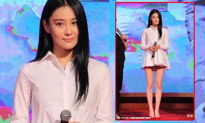 Trương Hinh Dư lăng xê mốt giấu quần đi dự sự kiện