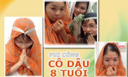 Hóa trang thật vui, nhận quà thật đã với 'Cô dâu 8 tuổi'