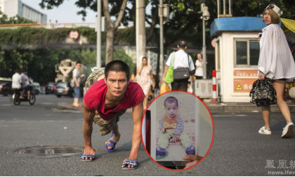 Bố bị liệt hai chân bò khắp nơi tìm con mất tích