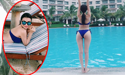 Trà Ngọc Hằng diện bikini khoe dáng 'khó hiểu'