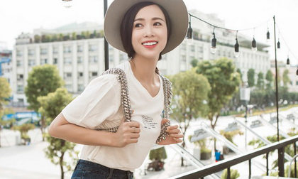 Vũ Ngọc Anh xuống phố với street style khỏe khoắn