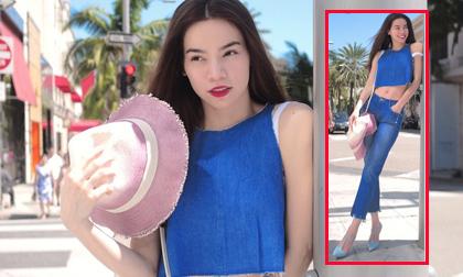Hồ Ngọc Hà sành điệu thả dáng khoe 'chân dài tít tắp' trên đất Mỹ