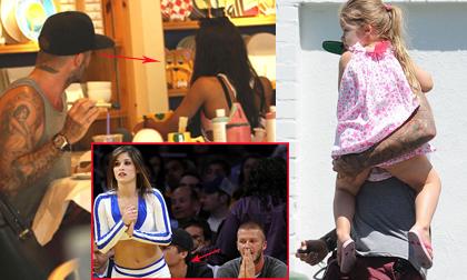 Beckham đưa con đi chơi vẫn mải mê ngắm gái đẹp