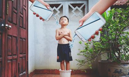 Bộ ảnh 'đứa trẻ công nghệ' khiến mọi gia đình phải suy ngẫm