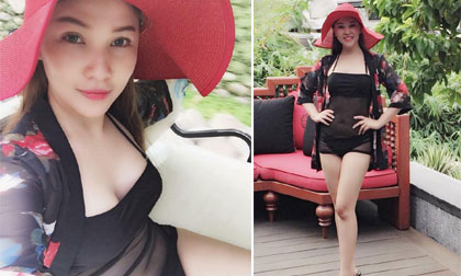 Quỳnh Thư khoe đường cong nóng bỏng đi tắm biển