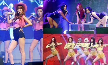 Thời trang 'trên kín bưng - dưới hở tưng bừng' của các nhóm Hàn