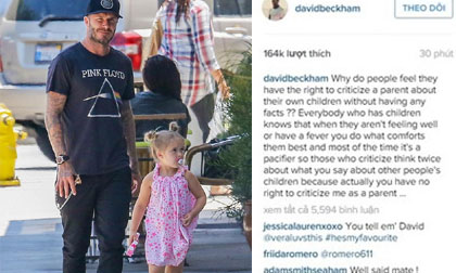 David Beckham 'phản pháo' quyết liệt sau khi bị chê nuông chiều Harper quá đà