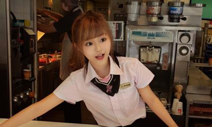 Ngất ngây trước vẻ đẹp thiên thần của nữ nhân viên bán đồ ăn nhanh