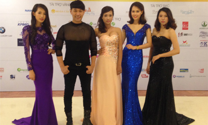 Thí sinh hoa hậu hoàn vũ khoe sắc với dạ hội Ngọc Long