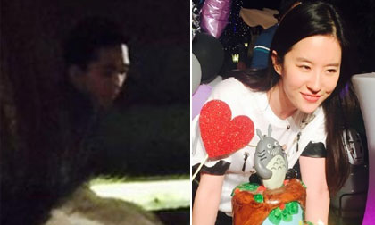 Lưu Diệc Phi kém sắc trong tiệc sinh nhật bên bạn trai Song Seung Hun