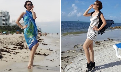 Mai Thu Huyền khoe dáng đẹp 'mướt mắt' trên biển