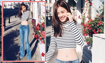 Á hậu Diễm Trang khoe vòng eo con kiến đáng ghen tị