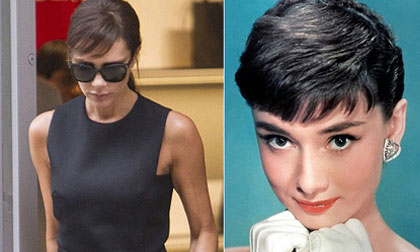 Victoria Beckham gây chú ý với tóc mái mới như Audrey Hepburn 