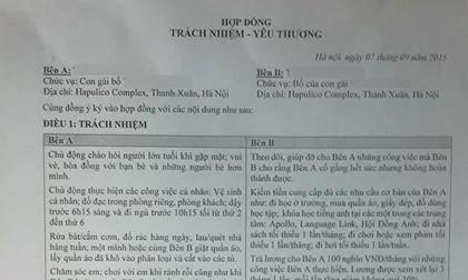 Bản hợp đồng 'trách nhiệm và yêu thương' đầy thú vị giữa bố và con gái
