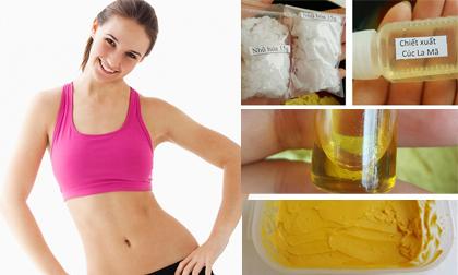 Tự làm kem tan mỡ bụng, đùi, bắp tay tại nhà
