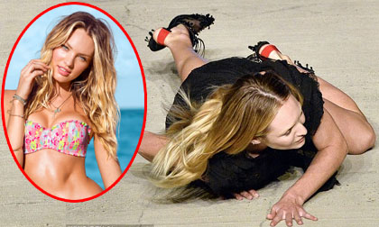 'Thiên thần' Victoria's Secret ngã sõng soài trên sàn diễn