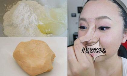 Tròn mắt ngắm phương pháp đắp cao mũi bằng bột mì