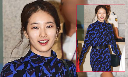 Suzy để mặt mộc, mặc già dặn tại sân bay